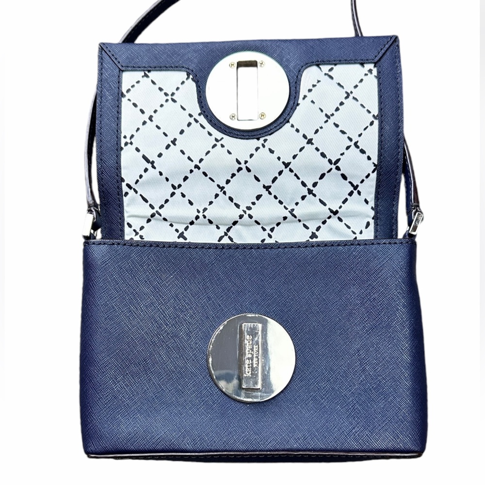 Kate Spade Navy Crossbody with Silver Turnlock - Picture 5 of 9